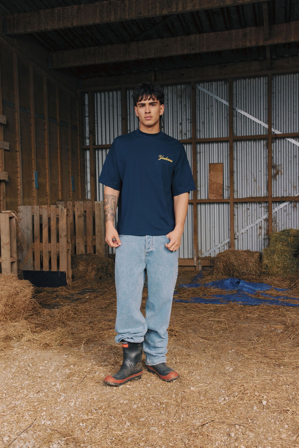 Edition Box Tee | Navy-2