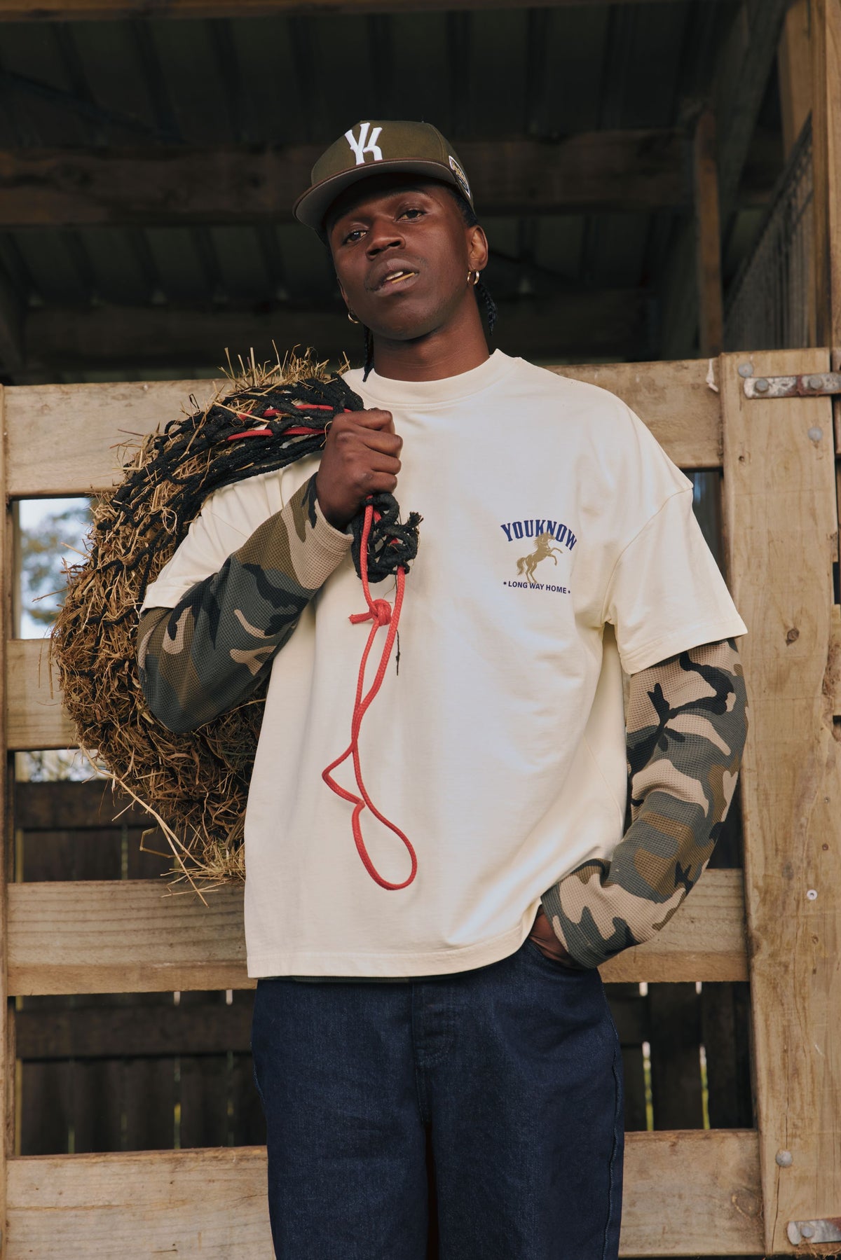 Stallion Box Vintage Tee | Off White-2