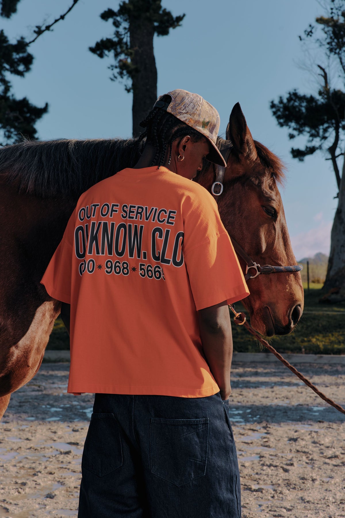 Out Of Service Box Tee | Orange-3