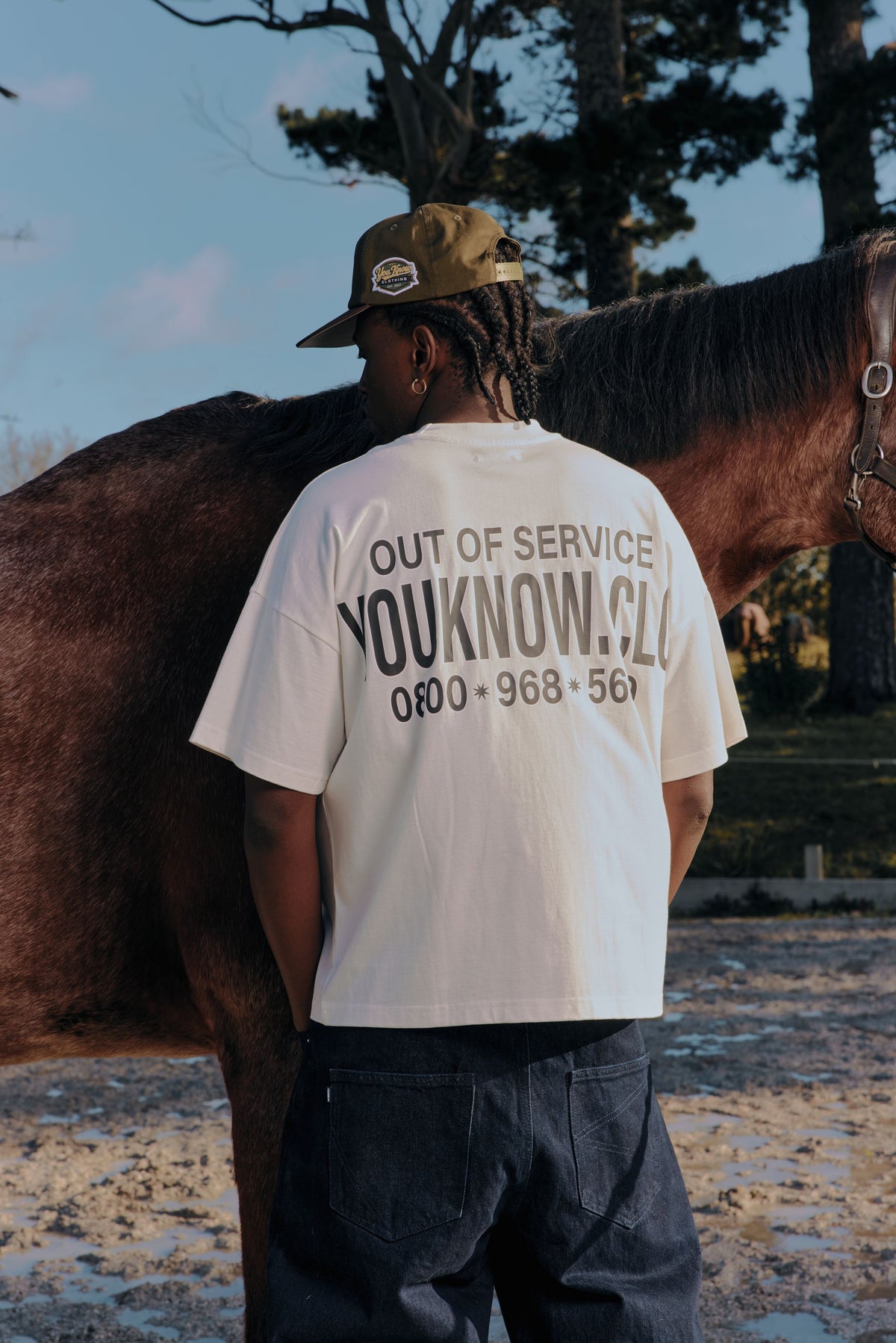 Out Of Service Box Tee | Marshmallow-4