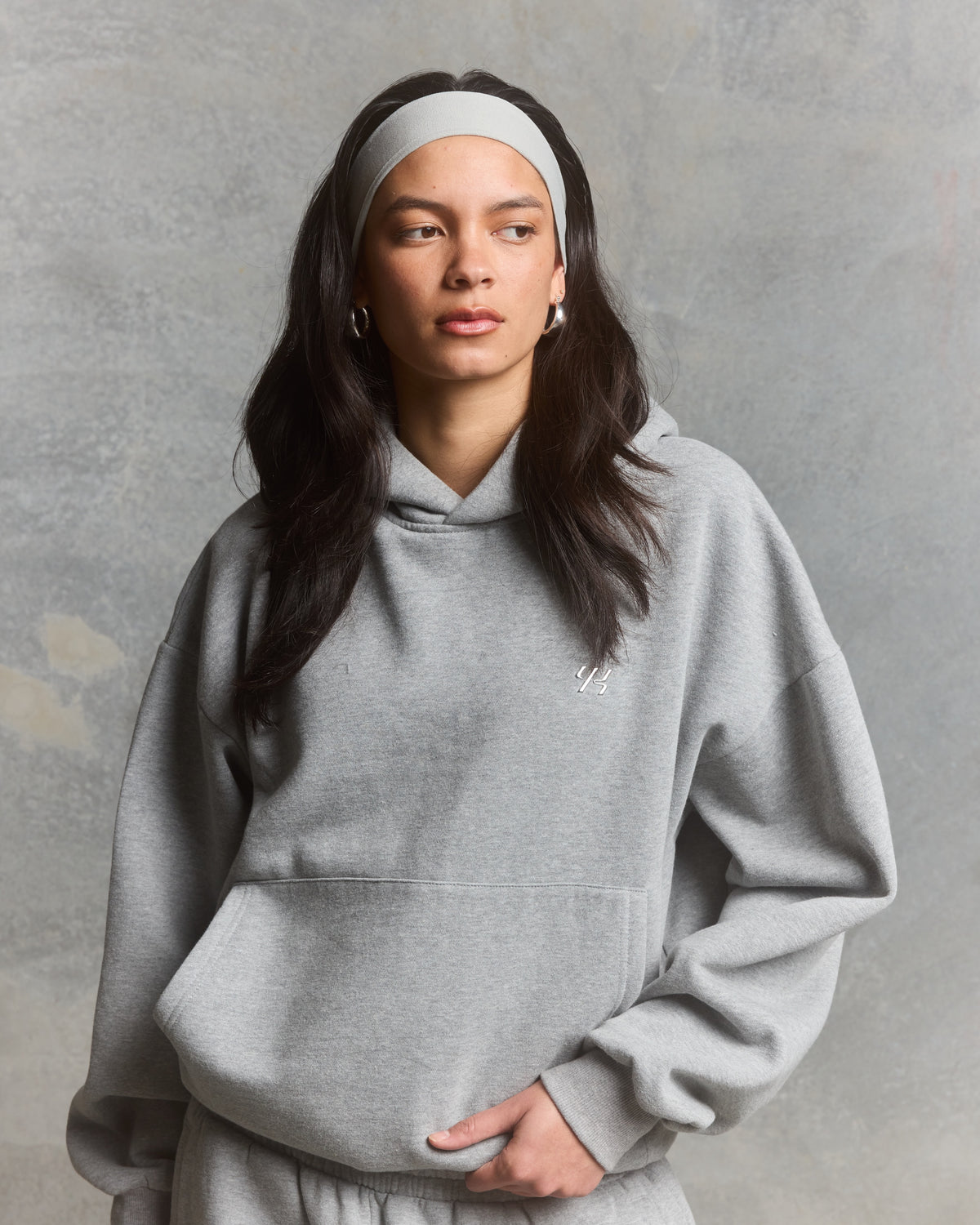 YK Move Reset Hoodie | Grey Marle-3
