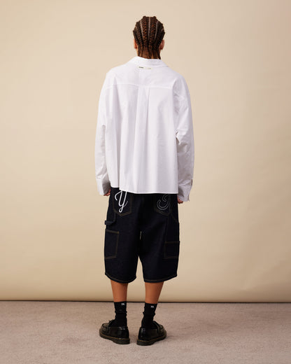 Double Pocket Longsleeve Shirt | White