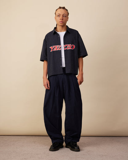 Barrel Leg Pants | Dark Navy