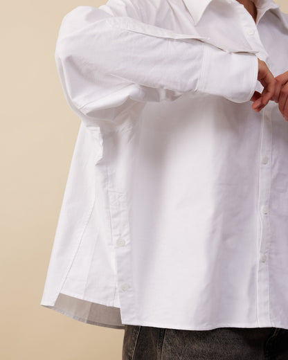 Double Pocket Longsleeve Shirt | White