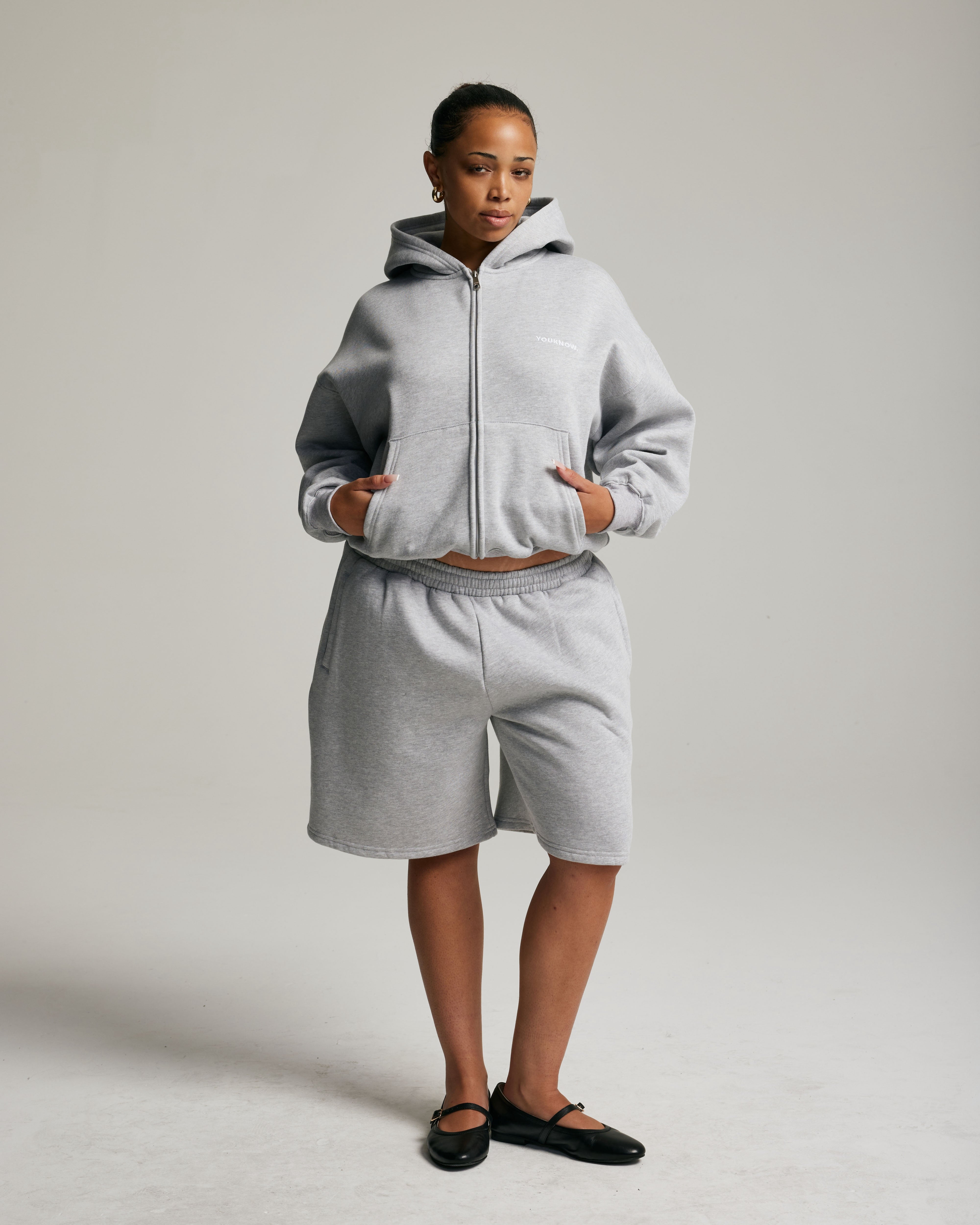 Core Oversized Shorts | Heather Grey
