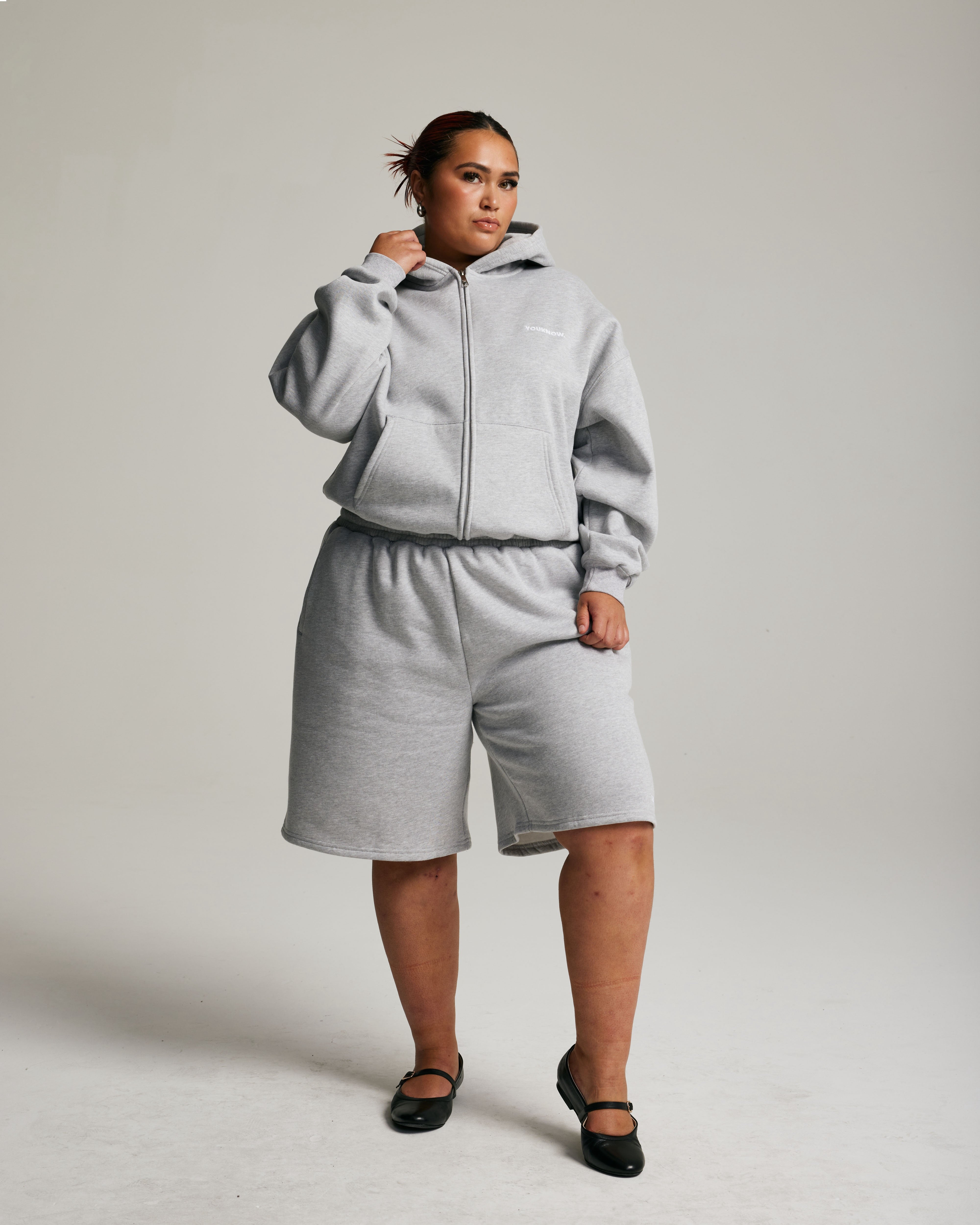 Core Oversized Shorts | Heather Grey