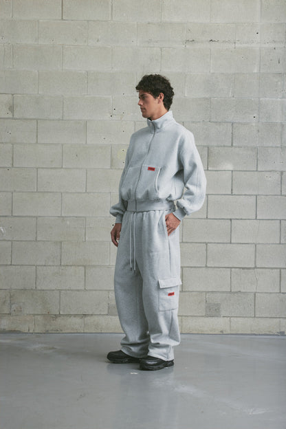Brushed Fleece Cargo Sweatpant | GREY MARLE