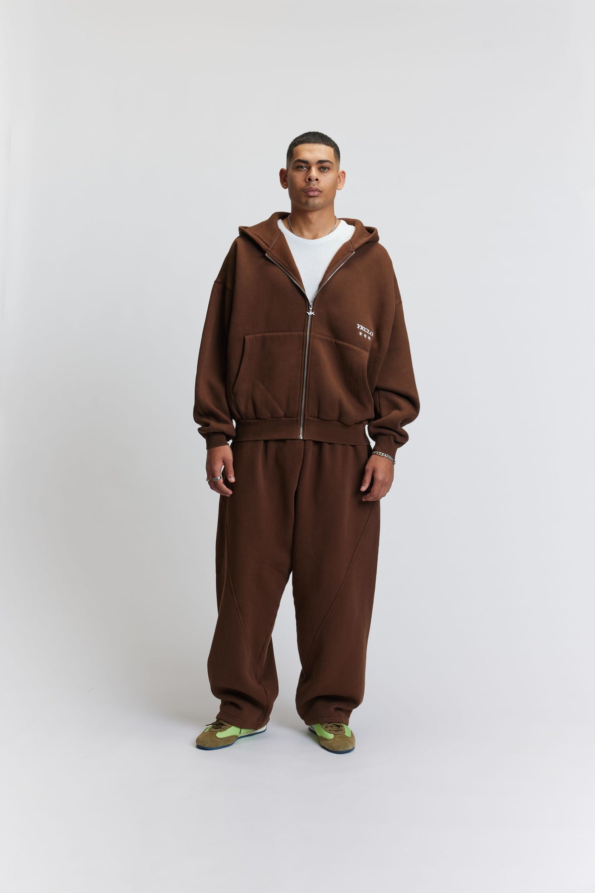 Panelled Trackpants | Washed Brown