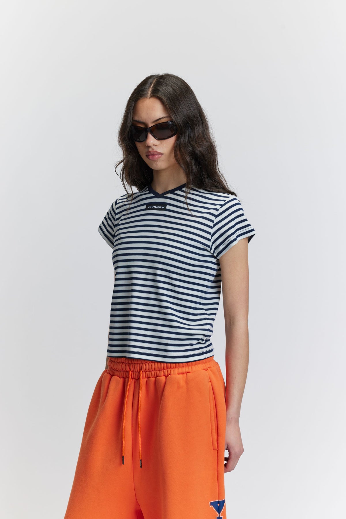 Relaxed Baby Tee | Blue Stripe