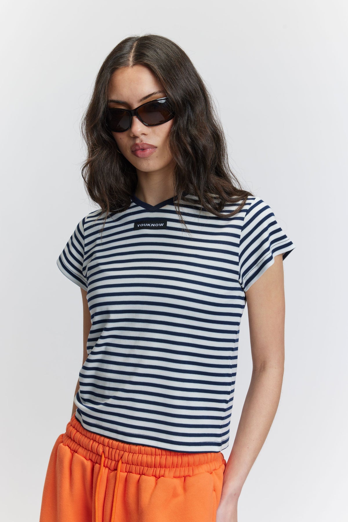 Relaxed Baby Tee | Blue Stripe