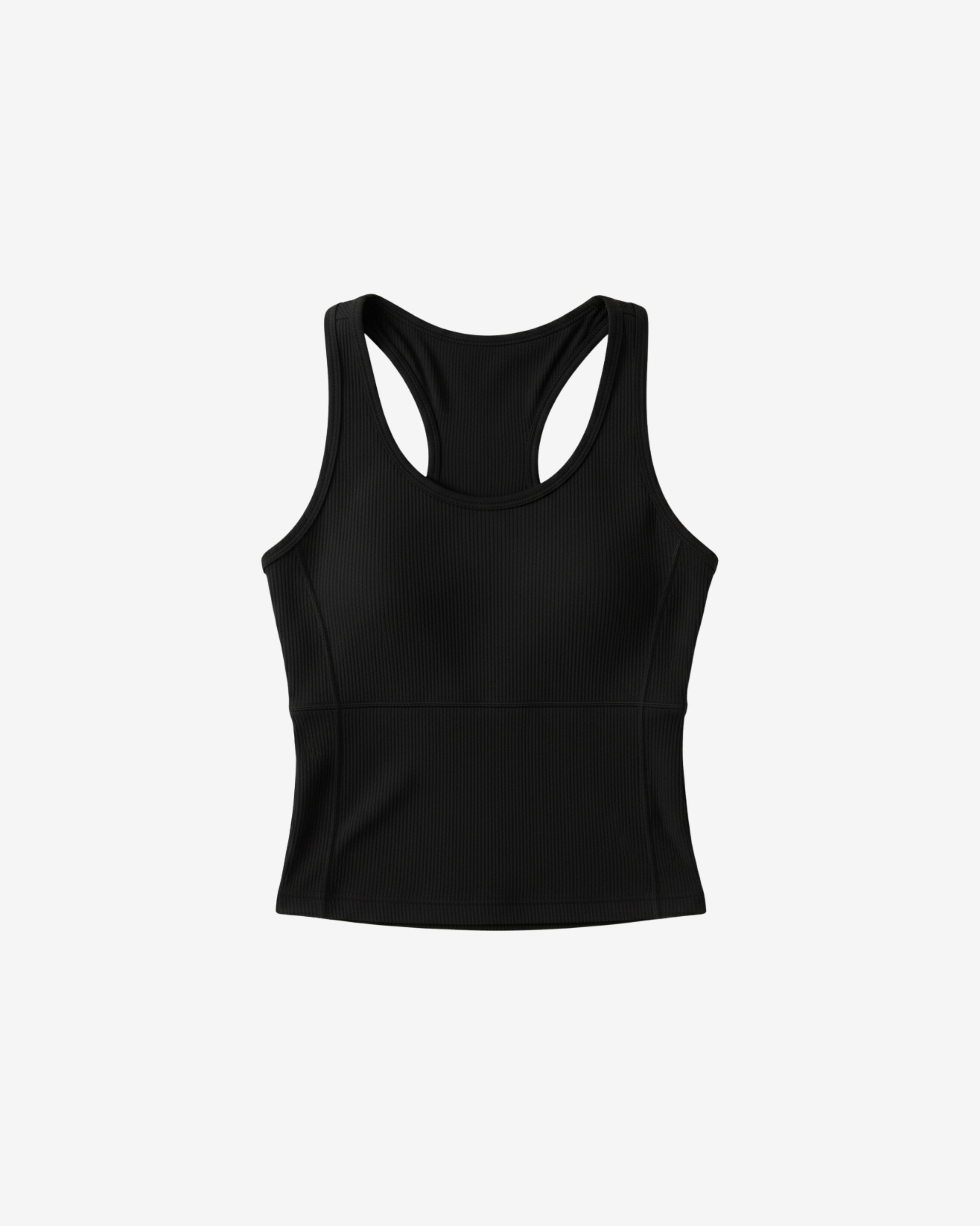 YK Move Ribbed Panel Tank | Black