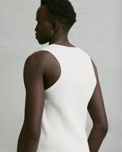 Nothing Knit Rib Tank | Cloud White
