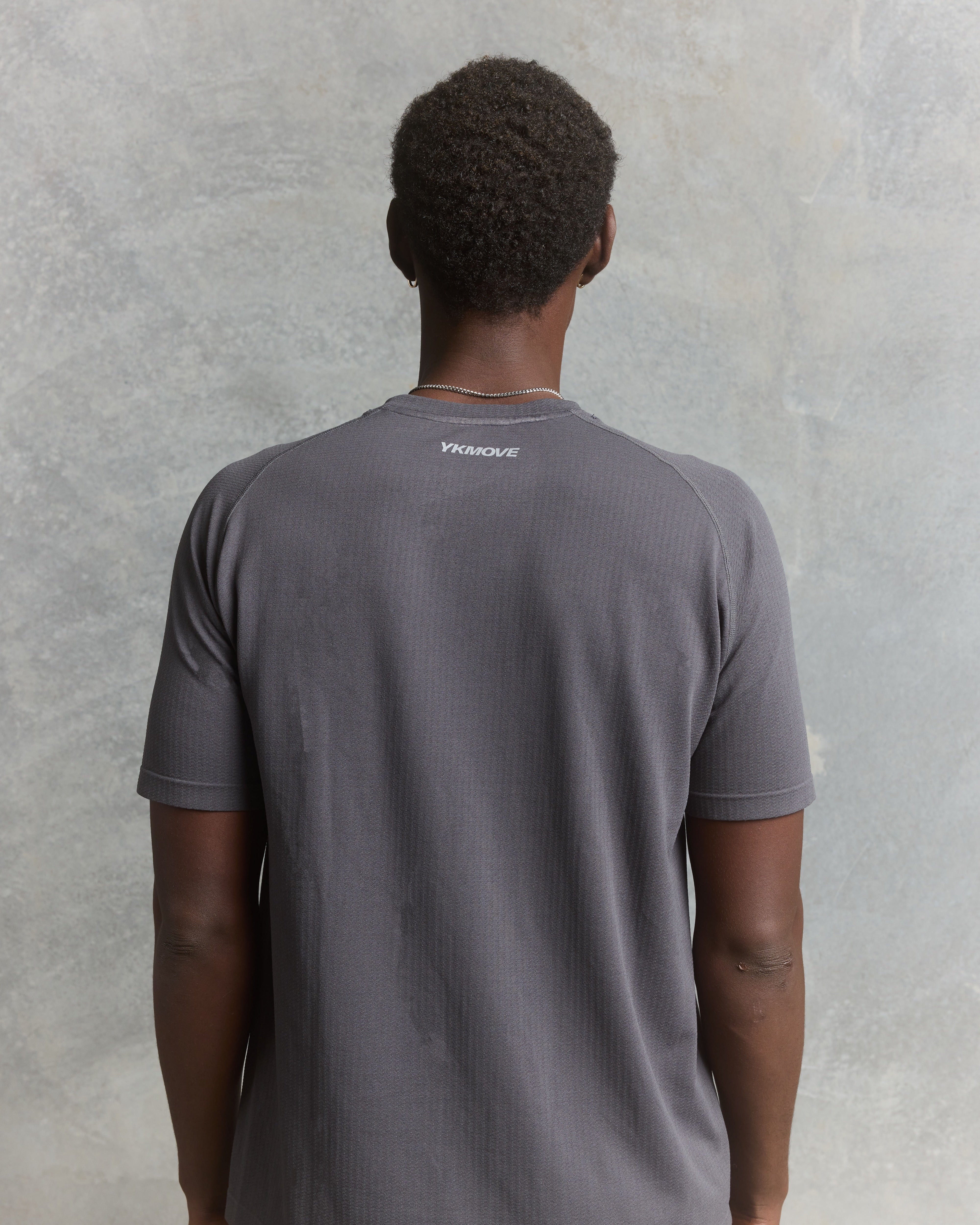 YK Move Fitted SS Tee | Charcoal-4