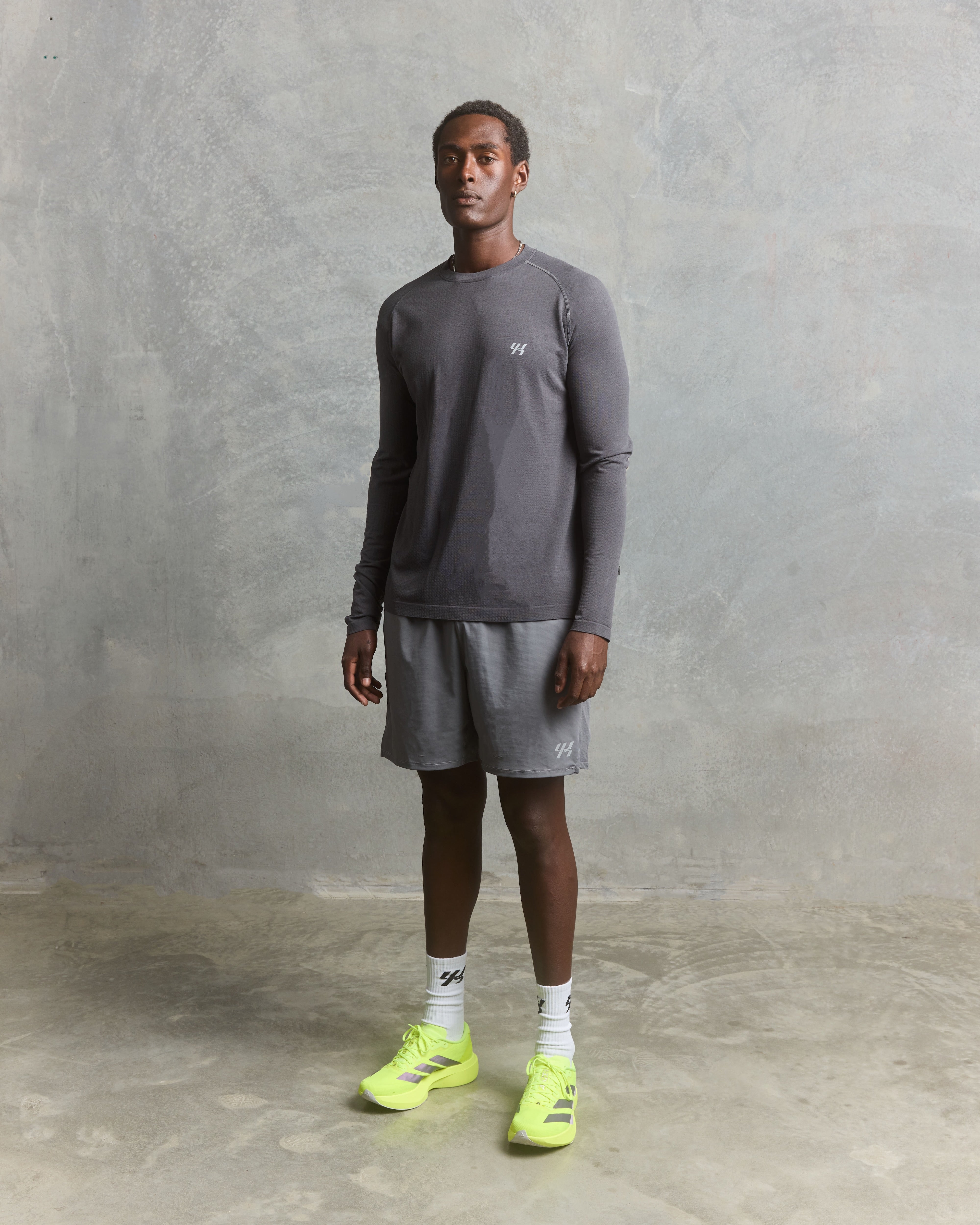 YK Move Fitted LS Tee | Charcoal-4
