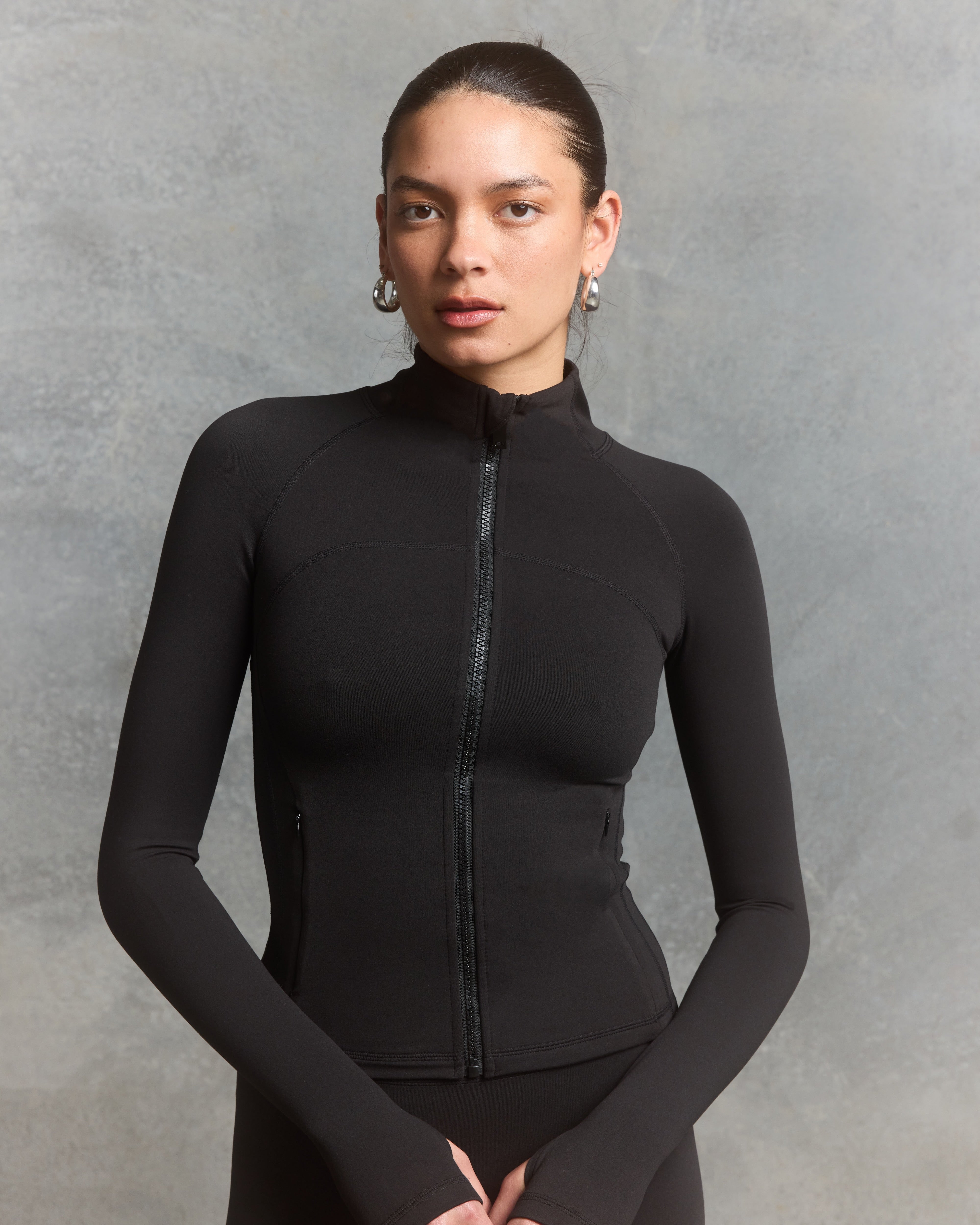 YK Move Sculpt Zip Jacket | Black-2