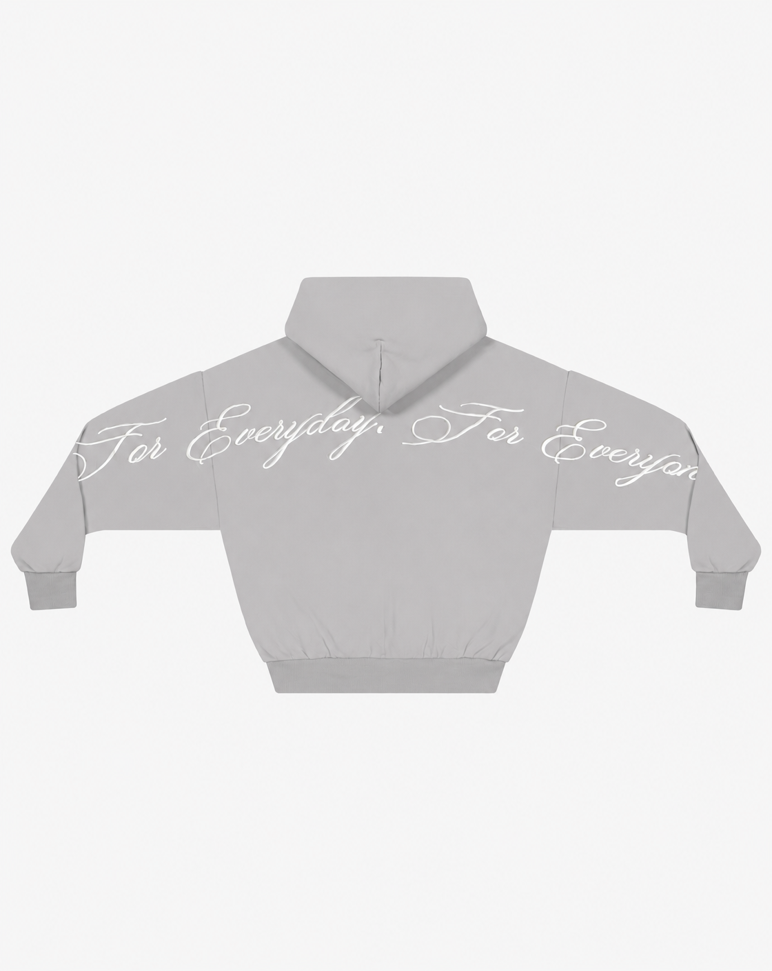Script Hoodie in Light Grey