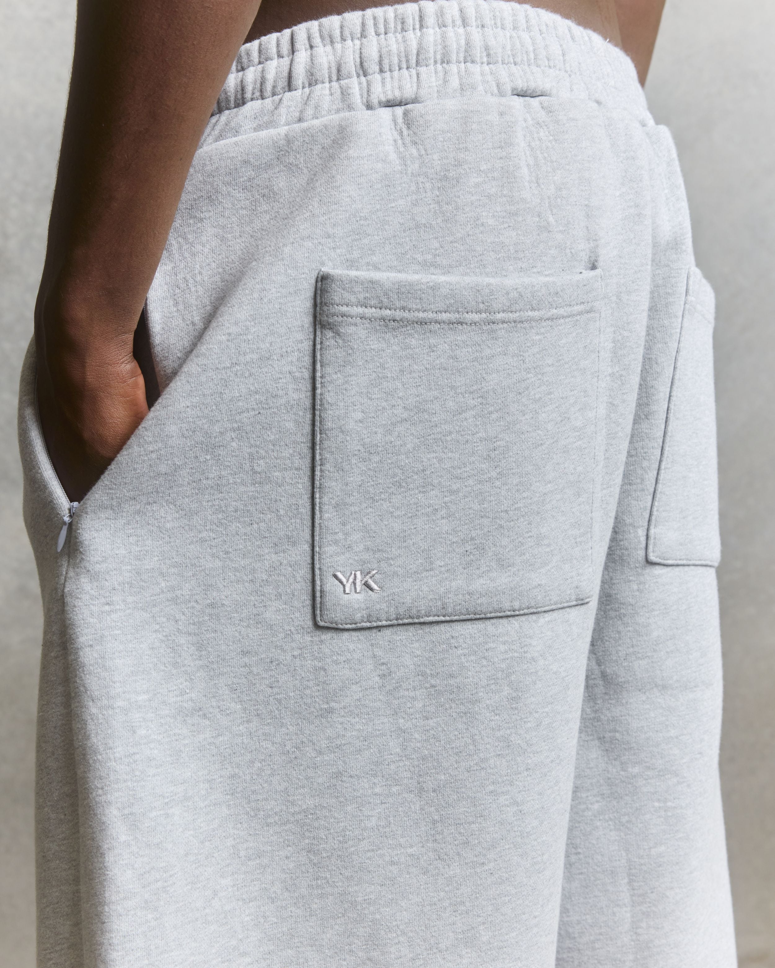 Nothing Form Longline Shorts | Grey Marle-5