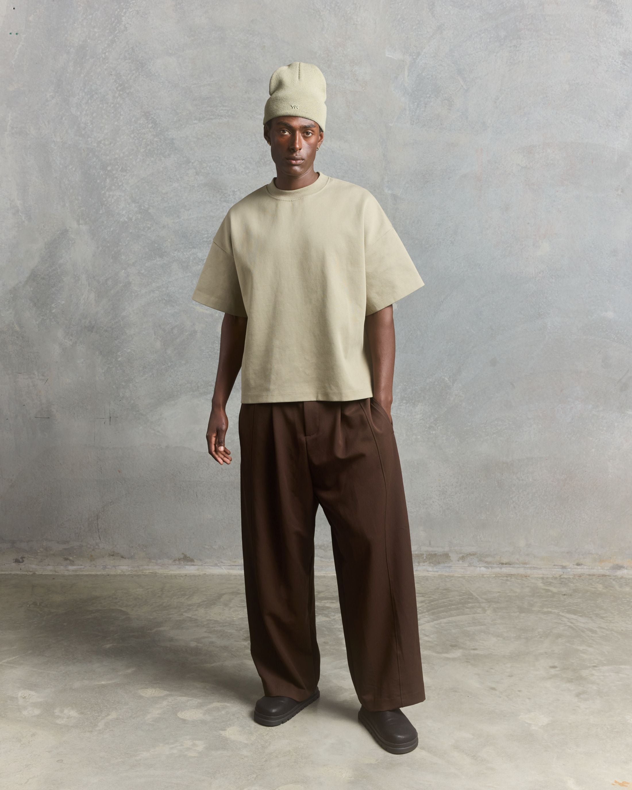 Nothing Draped Pleated Pants | Brown-2