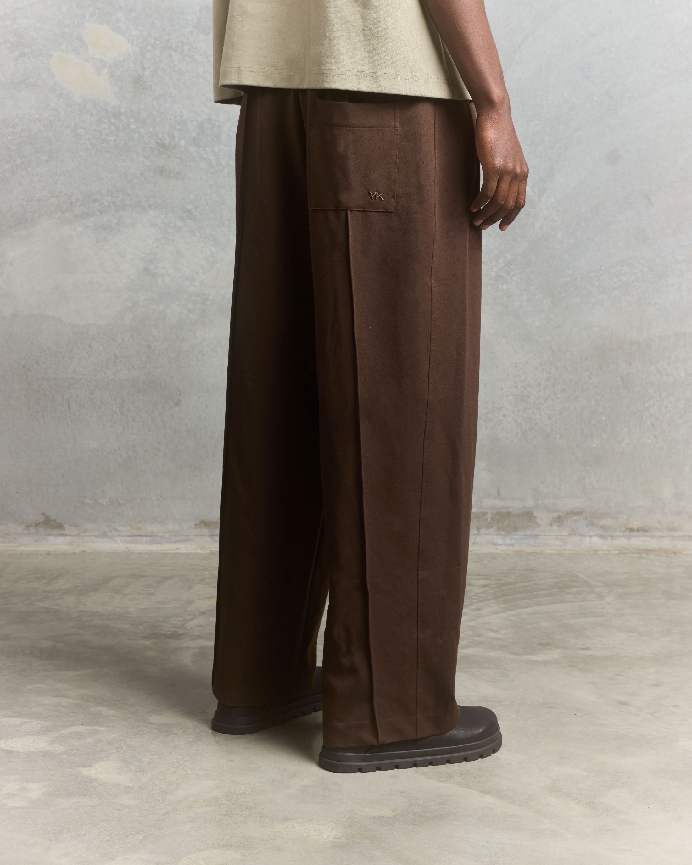 Nothing Draped Pleated Pants | Brown-4