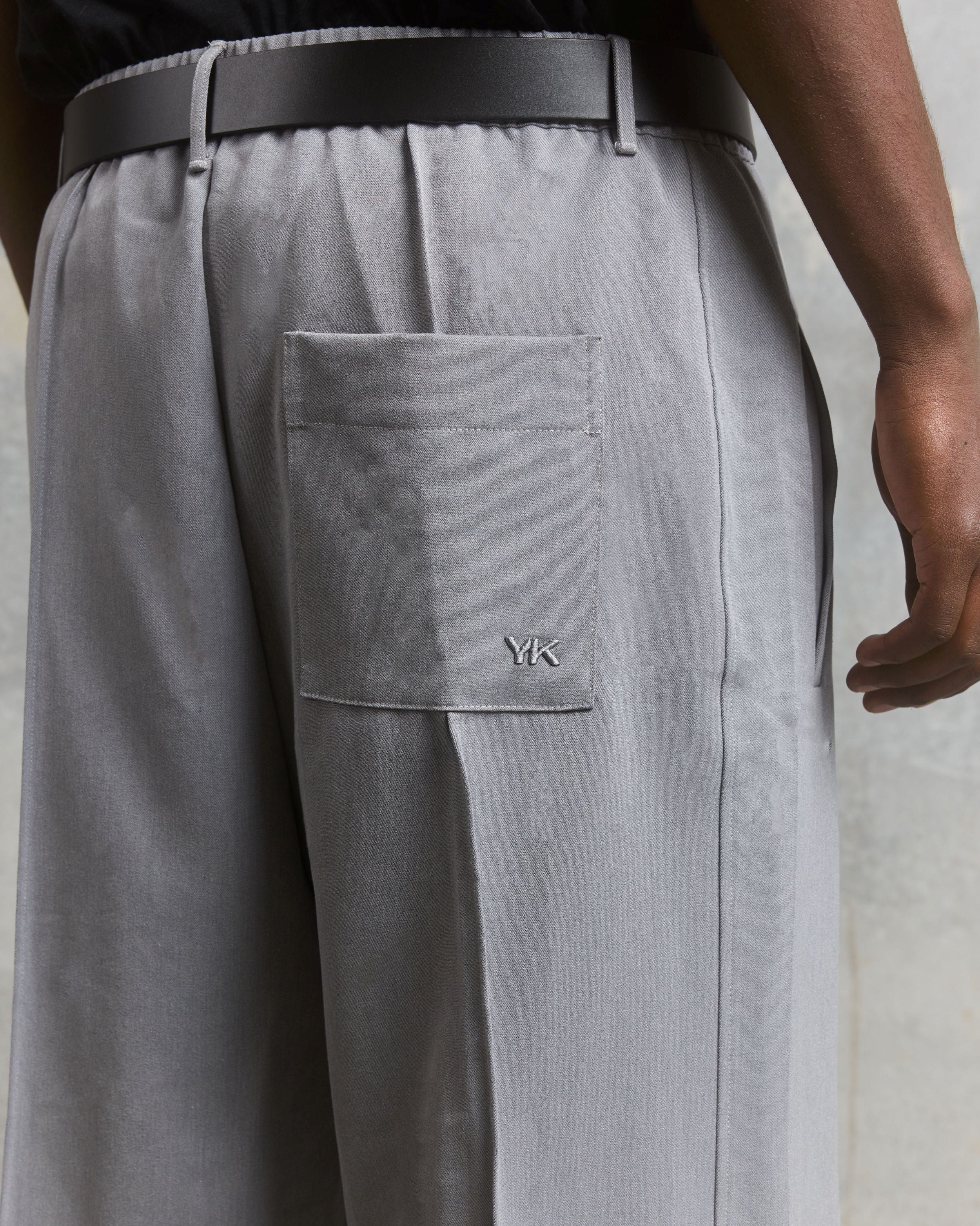 Nothing Draped Pleated Pants | Charcoal-2