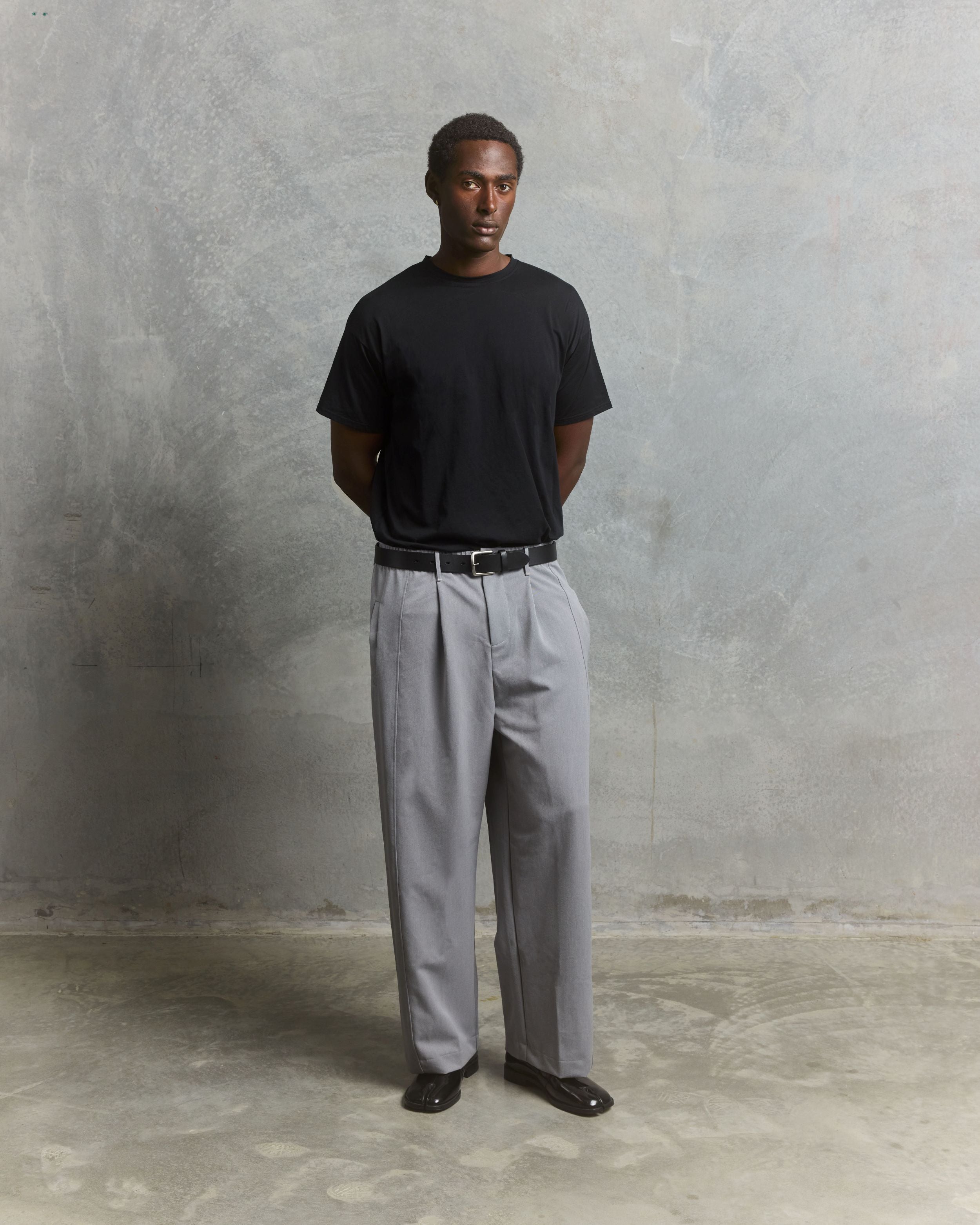 Nothing Draped Pleated Pants | Charcoal-4