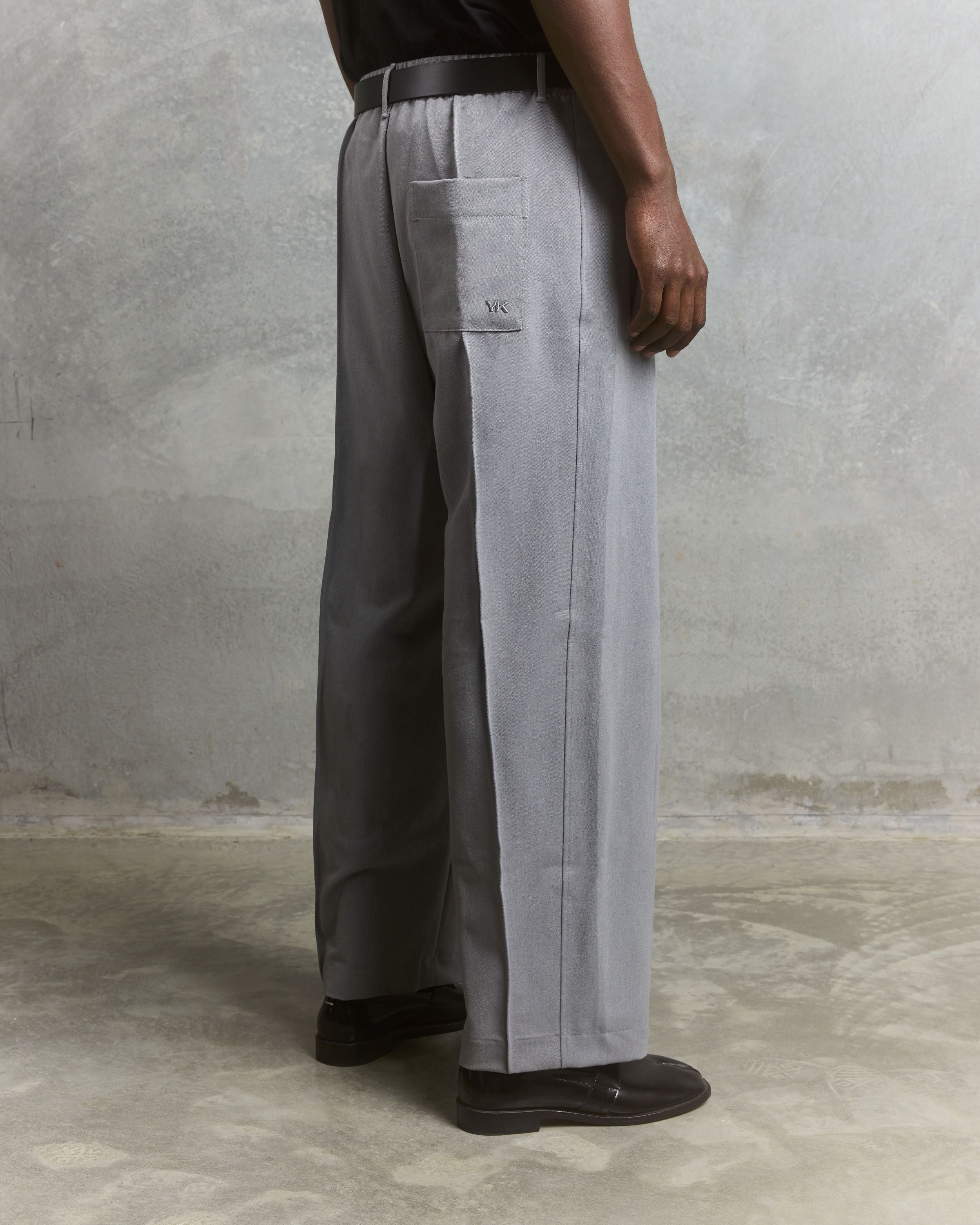 Nothing Draped Pleated Pants | Charcoal-3