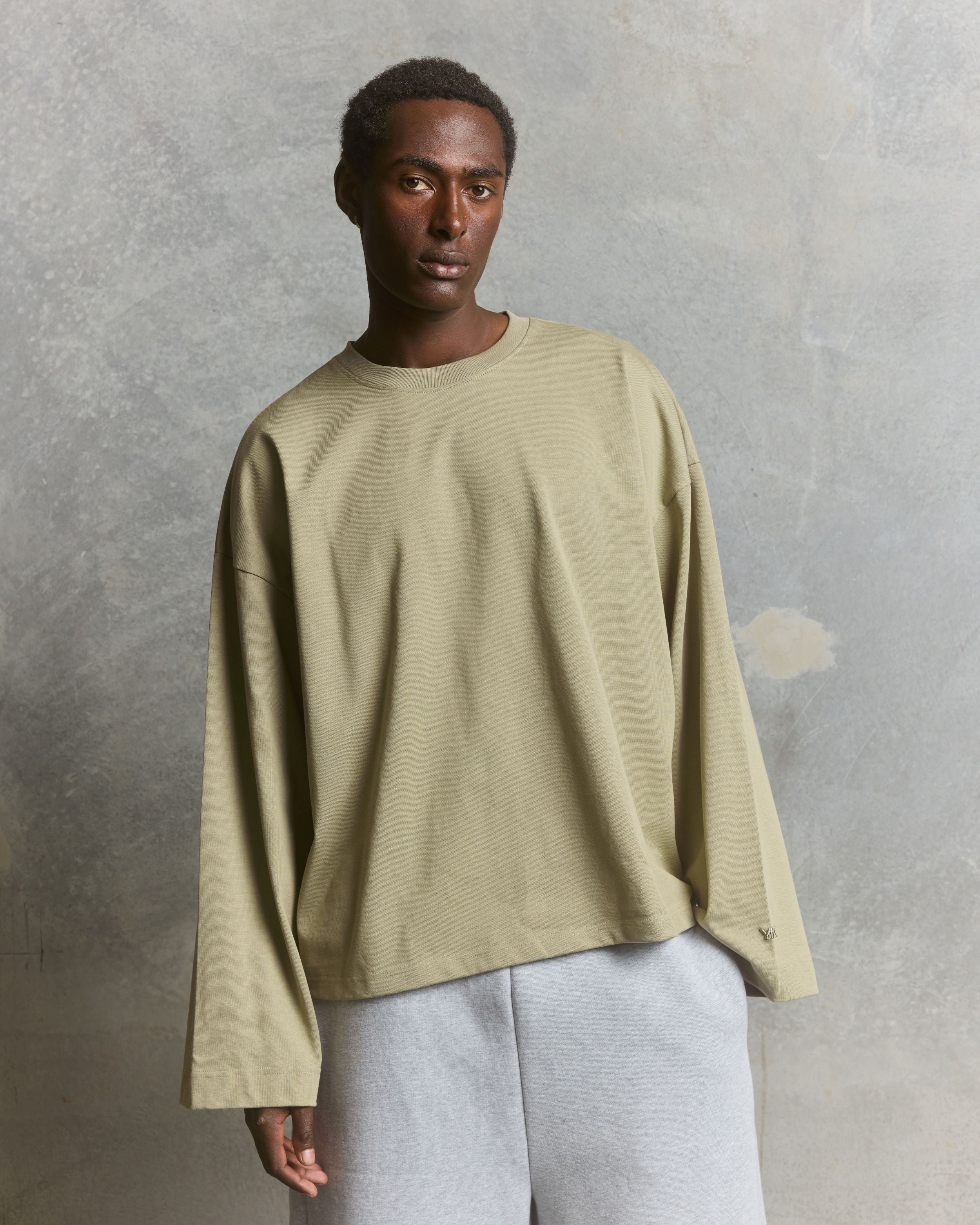 Nothing Wide Long Sleeve Tee | Moss-2