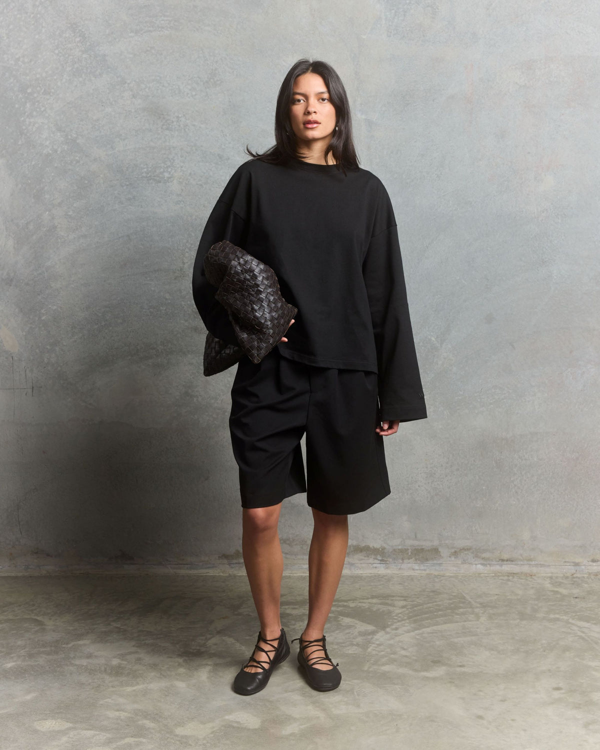 Nothing Draped Pleated Shorts | Tar-6