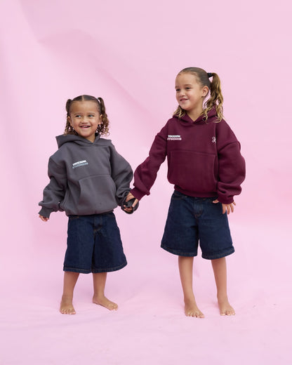 YK Kids x Steedmans Hoodie | Burgundy