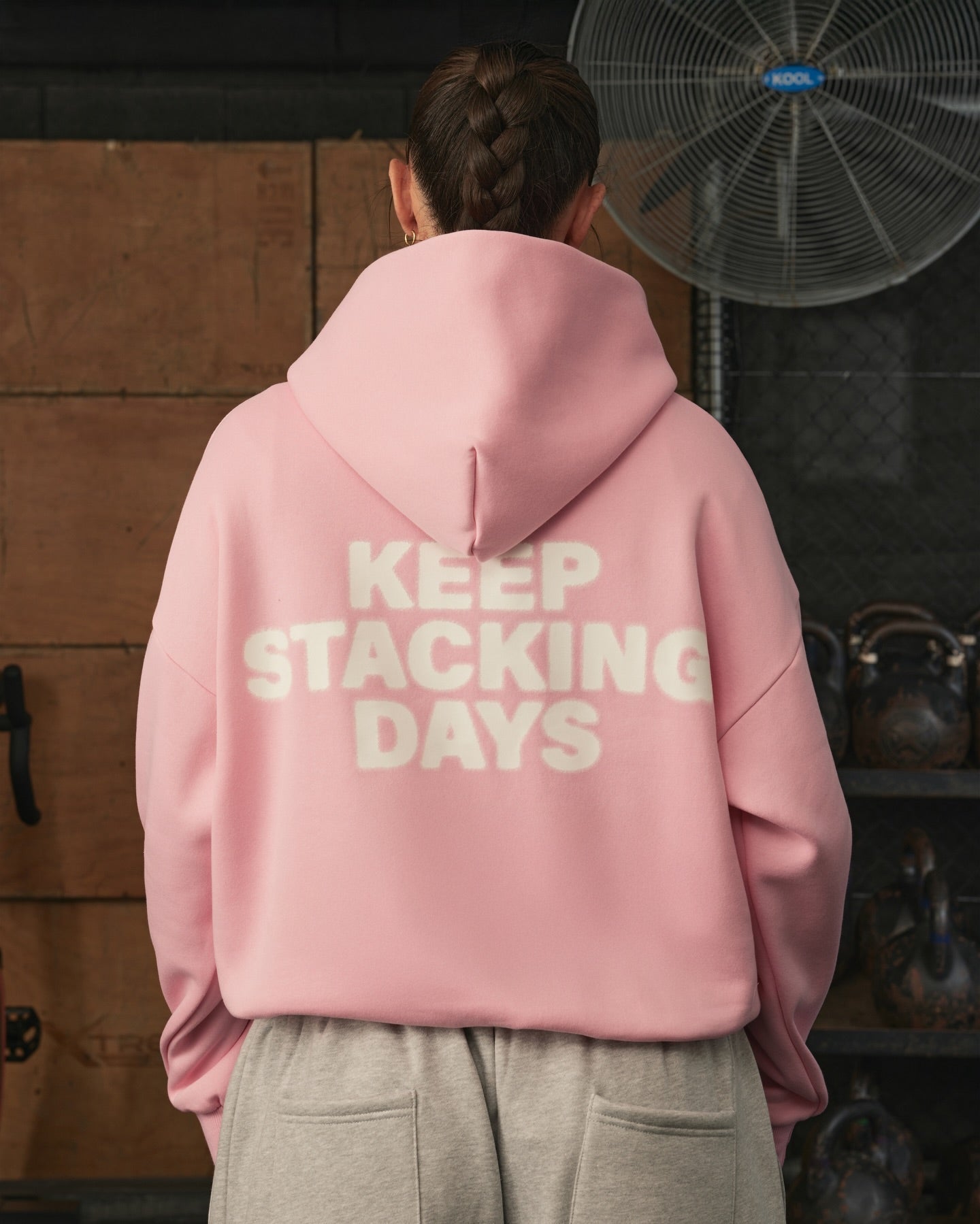 YK Move Stacking Days Hoodie | Pink